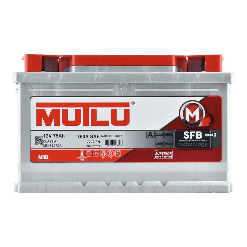 Автомобільний акумулятор MUTLU 6СТ-75Ah